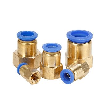 ZGJIAXQD厂家批发PCF内螺纹直通铜气动气管快插快速接头气动元件现货定制 PCF4-01