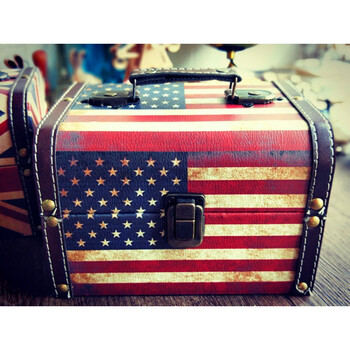 礼物女生女友闺蜜手工特别萌物文艺小清新少女心猫控 美国盒(星条旗)