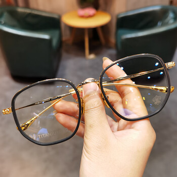 简丹(jiandan) 新款纯钛架近视眼镜框可配度数男女文艺复古超轻大框