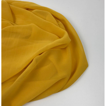 布料面料不透纯色古装布料内衬里料夏季乔其纱连衣裙汉服面料 柠檬黄