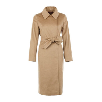 新款女士系带羊绒长大衣60160719000collag 驼色 42【图片 价格 品牌