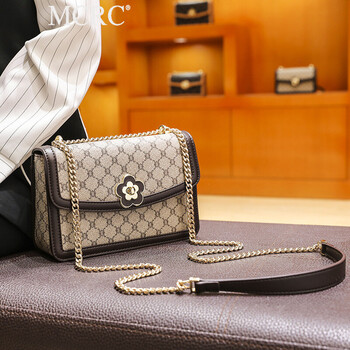 mcrc包包女包百搭单肩包女士斜垮包女时尚复古印花轻奢侈品小方包 菱