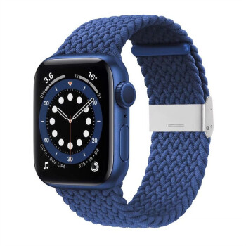 苹果手表applewatchs7表带彩虹尼龙编织透气卡扣iwatch6se5324代表带