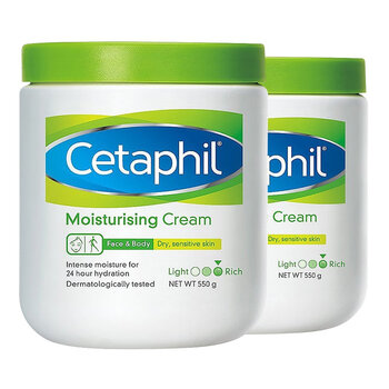 cetaphil丝塔芙大白罐保湿霜身体乳润肤霜面霜550g 白色 新包装566g*2