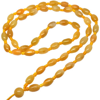 63【京选60精品天然黄玉米珠转运珠手工编织毛衣链绳长款玉器吊坠