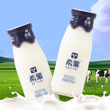 整箱装饮品常温早餐乳酸原味小瓶装玻璃营养风味饮 酸奶饮品12*320ml