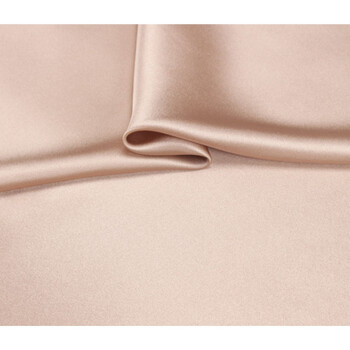 真丝布料素绉绸缎汉服连衣裙直筒裤零头桑蚕丝面料藕粉色长1米14217姆