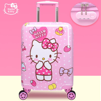 异童想女童行李箱幼儿小学生万向轮拉杆箱宝宝旅行箱儿童粉登机箱 KT4002粉色18英寸