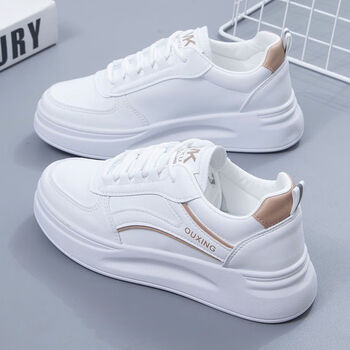 迎卉美小白鞋女2022新款夏天穿的奶fufu鞋子显脚小板鞋百搭校园风鞋