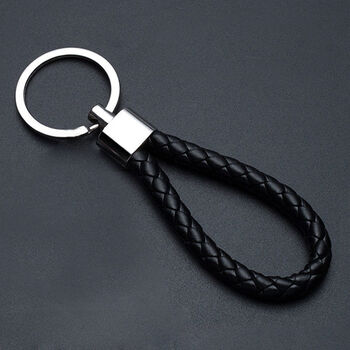 锁匙扣男个性不锈钢新款钥匙链通用定制 a r灬普通银色挂扣*-*不防丢