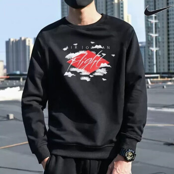 耐克（NIKE） 卫衣男2024新款运动休闲圆领长袖针织保暖舒适套头衫DH9036-010 DH9036-010/主推款 M 170/88A