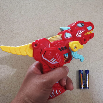 执爱儿童闪光声音玩具枪男孩警察投影枪123岁小孩恐龙小手抢枪玩具