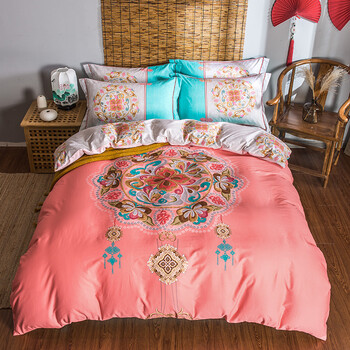 新中式纯棉高雅四件套全棉民族中国风床上用品古代风韵文化被套单