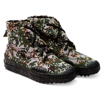 迷彩枷身 迷彩胶鞋高帮 解放鞋作训鞋透气防滑耐磨劳保工地鞋