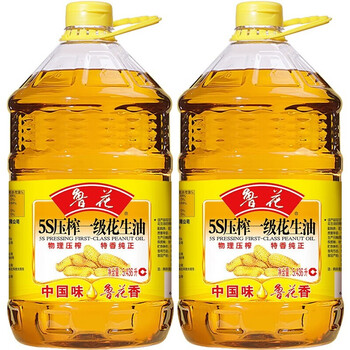 鲁花 食用油 5s物理压榨 压榨一级花生油 家庭装 烹饪炒菜植物油 鲁花