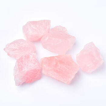 柒畔 天然粉水晶原石摆件 马粉粉晶碎石毛料矿石标本芙蓉石香薰扩香石