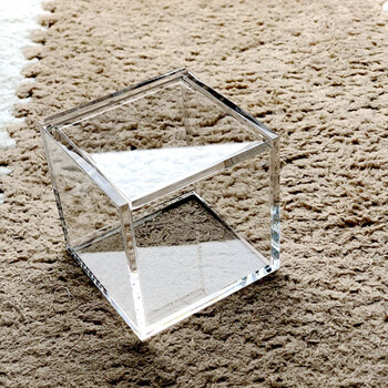 胶囊咖啡机收纳盒 亚克力透明翻盖正方形面膜桌面有盖储物盒咖啡胶囊