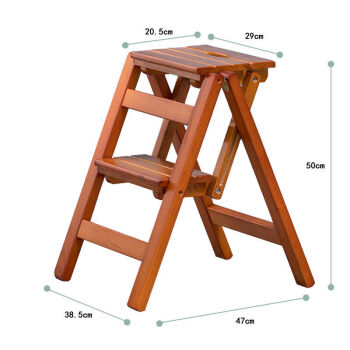 家用梯凳實木吧檯摺疊梯子高凳子兩用多功能廚房爬高衣帽間登高凳二層