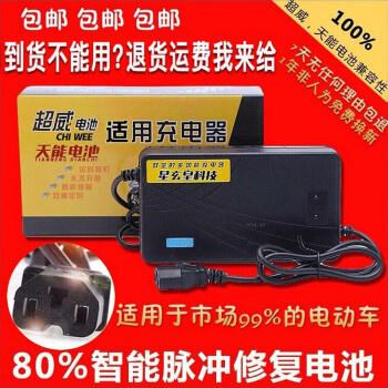 通用電動車電瓶充電器48v12ah60v72伏 48v50ah t型三孔頭【圖片 價格