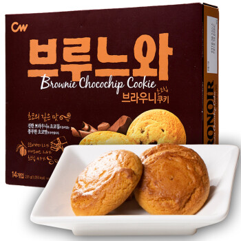 韩国直邮 青佑（Cw） 布朗尼曲奇饼干 休闲零食下午茶早点 231g/盒