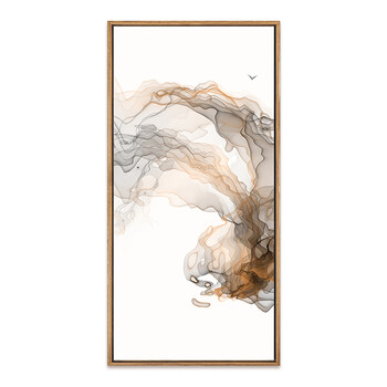 现代新中式客厅装饰画沙发背景墙抽象水墨画玄关竖版挂画壁画禅意 b