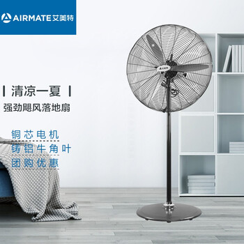 艾美特(airmate)工业落地扇大功率工业扇牛角扇650大型工厂车间750