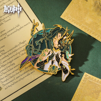 神之眼胡桃女生背包挂饰二次元卡通游戏动漫装饰徽章 912-魈x胸针6cm