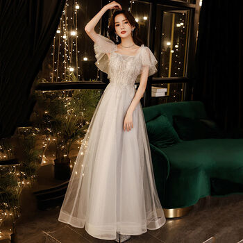 夏天穿的成人礼生日气蓬蓬裙晚礼服年新款优雅生日女宴会高端主持人小