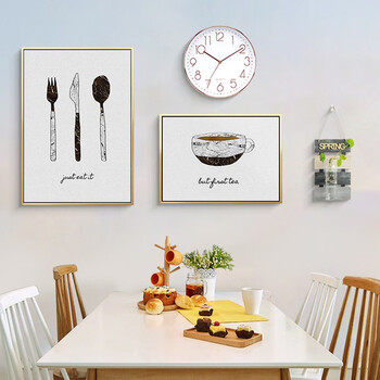 倍思家 北欧风格餐厅墙面装饰画饭厅墙壁挂画现代简约创意组合背景墙