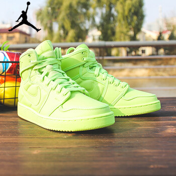 nike耐克 air jordan1aj1 碧梨 荧光绿男女休闲篮球鞋dn2857-330 dn