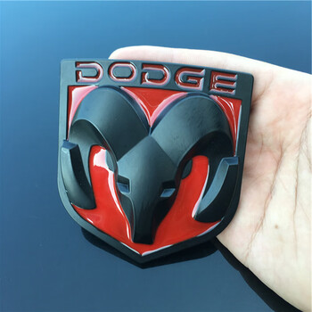 车标 酷威 酷博改装公羊头标 金属车贴 个性车尾标单个 大号盾黑红