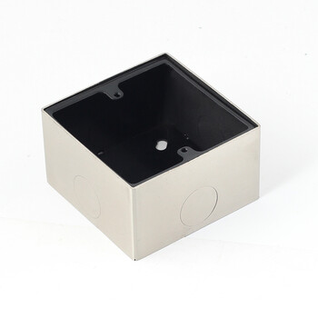 buibo瑞博地插插座bdc金属86一位开关底盒不锈钢黑铁铜墙壁开关接线底