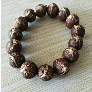 紫金鼠原籽菩提子男女手串前鼠后猫同树老料文玩佛珠sn453915mm长籽