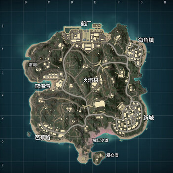 和平精英地图海报pubg绝地求生吃鸡游戏新山谷 和平精英度假岛原版