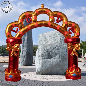 4米皇冠 婚庆拱门新款充气拱门彩虹门充气气模拱门结婚拱门开业门 4米