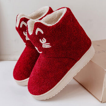 加绒棉鞋 红色 225(适合33-34码脚穿)【图片 价格 品牌 报价】-京东