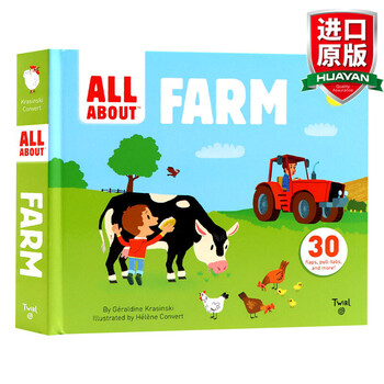 twirl all about farm 英文原版 农场 翻翻机关操作书 儿童启蒙绘本