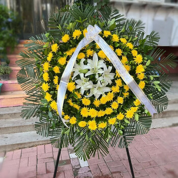 【两小时达】菊花花圈花篮追悼会鲜花速递同城花店广州深圳北京青岛