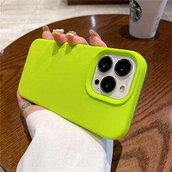 易酷乐电 真液态硅胶苹果14手机壳iphone13 promax简约纯色黑加仑紫12