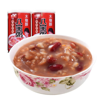 雅叔八宝粥燕麦枸杞尿人中老年零食品早餐整箱开罐即