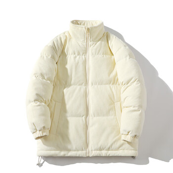 奢洛滨男士加绒加厚大码棉服外套立领灯芯绒棉袄棉衣加肥加大300斤可