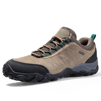悍途(humtto)户外登山鞋四季防滑耐磨系带户外休闲徒步鞋 卡其-男 36