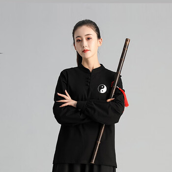 仁武太极拳服装太极服长袖套装男女太极拳t恤衫棉秋冬团体比赛练功
