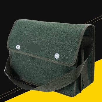 粟慄加厚大容量斜挎单肩水电木工泥瓦工家电维修耐磨帆布多功能工具包