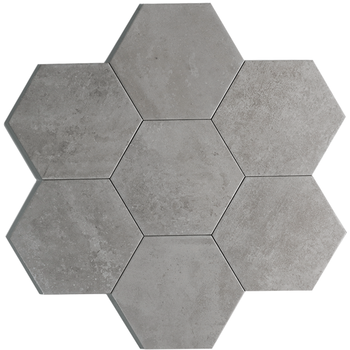 复古六角砖 北欧花砖卫生间墙砖厨房地砖 水泥灰色艺术小花砖瓷砖