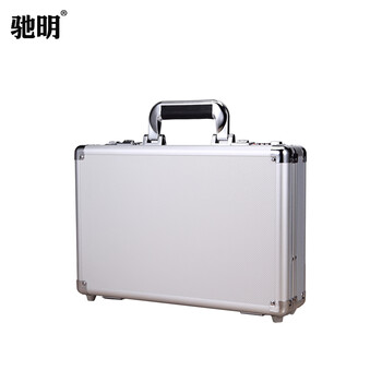 驰明 大码手提密码箱铝合金工具箱带锁保险箱证件收纳箱五金仪器包装