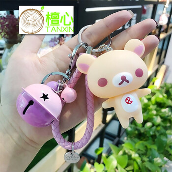 书包挂件ins丑萌男女闺蜜简约生日公仔学生背包挂坠装饰品潮流米色