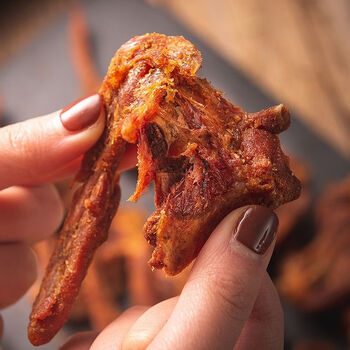 然风干鸭锁骨鸭架香辣手撕鸭肉网红休闲小零食解馋耐嚼 椒盐干鸭架