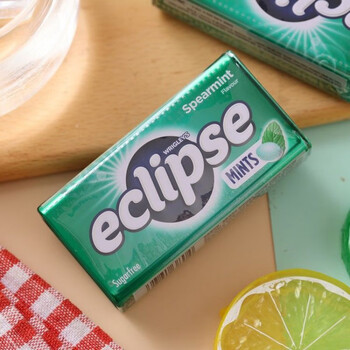 34g*1盒 香港进口eclipse易极薄荷糖口香糖糖果糖清新口气 留兰香【1
