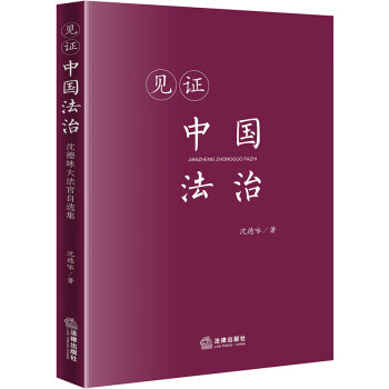 正版 见证中国法治 沈德咏大法官自选集 沈德咏著 法律出版社